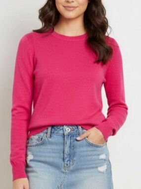 GAP - WOMENS - HOT PINK 100% MERINO WOOL SWEATER